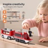 image:imageTiny Land Battery Operated Action Locomotive Train for Track Set  Powerful Engine Bullet Train Set Compatible with Major Brand Tracks  Battery Powered Track Toys for Boys Girls Kids WhiteRed