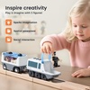 image:imageTiny Land Battery Operated Action Locomotive Train for Track Set  Powerful Engine Bullet Train Set Compatible with Major Brand Tracks  Battery Powered Track Toys for Boys Girls Kids WhiteWhite