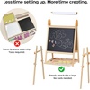 image:imageTiny Land Foldable Wooden Art Easel for Kids with Chalkboard amp Whiteboard  Folds flat for storage Toolfree Doublesided board 3 heights for ages 312 Paper roll included Oatmeal accents