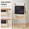 image:imageTiny Land Foldable Wooden Art Easel for Kids with Chalkboard amp Whiteboard  Folds flat for storage Toolfree Doublesided board 3 heights for ages 312 Paper roll included Oatmeal accents
