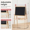 image:imageTiny Land Foldable Wooden Kids Easel with Magnetic Letters amp Numbers  Folds flat for storage Spelling and counting for ages 312 Doublesided board 3 heights Paper roll included Soft PinkPink