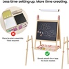 image:imageTiny Land Foldable Wooden Kids Easel with Magnetic Letters amp Numbers  Folds flat for storage Spelling and counting for ages 312 Doublesided board 3 heights Paper roll included Soft PinkPink
