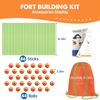 image:imageTiny Land Fort Building Kit for Kids Ages 412 STEM Building Toy  86 Rods amp 44 Balls Build Forts Tunnels amp Castles IndoorOutdoor Play Storage Bag STEM Gift for KidsOrangegreen