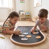 image:imageTiny Land Kids Art Easel DoubleSided Magnetic Chalkboard amp Whiteboard  Large 22405 Writing Area Wooden Arch Drawing Board with Stand Toddler Art Easel with Letters amp Animal Magnets