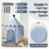 image:imageTiny Land Kids Play Tent Blue Castle Pop Up Tent for Toddlers Indoor  Portable Playhouse for Fun amp Imaginative Play Cute Toys Gifts for 2 Year Old Girl amp BoyBlue