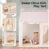 image:imageTiny Land Kids Play Tent with Padded Mat amp LED Lights Ages 3  Modern Home Design Neutral Color Indoor Playhouse Cozy Bed Tent for Toddler Ideal Toy Gift For Boys amp GirlsPink and Creamy White