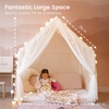 image:imageTiny Land Kids Play Tent with Padded Mat amp LED Lights Ages 3  Modern Home Design Neutral Color Indoor Playhouse Cozy Bed Tent for Toddler Ideal Toy Gift For Boys amp GirlsWarm Cream