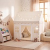 image:imageTiny Land Kids Play Tent with Padded Mat amp LED Lights Ages 3  Modern Home Design Neutral Color Indoor Playhouse Cozy Bed Tent for Toddler Ideal Toy Gift For Boys amp GirlsCream