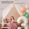 image:imageTiny Land Kids Play Tent with Padded Mat amp LED Lights Ages 3  Modern Home Design Neutral Color Indoor Playhouse Cozy Bed Tent for Toddler Ideal Toy Gift For Boys amp GirlsWarm Cream