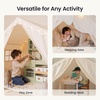image:imageTiny Land Kids Tent with Mat amp Star Lights Indoor Playhouse Reading Nook  Large 57 x 36 x 52 Play Space Thick Soft Fabric Upgraded PVC Frame Easy Assembly Gift for Boys amp Girls Ages 3