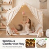 image:imageTiny Land Kids Tent with Mat amp Star Lights Indoor Playhouse Reading Nook  Large 57 x 36 x 52 Play Space Thick Soft Fabric Upgraded PVC Frame Easy Assembly Gift for Boys amp Girls Ages 3