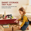 image:imageTiny Land Large Wooden Train Table 479x352 with 104PCS Train Set  Activity Playset for Kids Ages 3 with 3 Storage Bins Vintage 1920s Train Town with Authentic Sounds amp Interactive Play