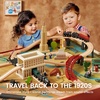 image:imageTiny Land Large Wooden Train Table 479x352 with 104PCS Train Set  Activity Playset for Kids Ages 3 with 3 Storage Bins Vintage 1920s Train Town with Authentic Sounds amp Interactive Play
