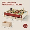 image:imageTiny Land Large Wooden Train Table 479x352 with 104PCS Train Set  Activity Playset for Kids Ages 3 with 3 Storage Bins Vintage 1920s Train Town with Authentic Sounds amp Interactive Play