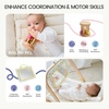 image:imageTiny Land Montessori Baby Toy Set 46 Months 4 in 1 Motor Skills Kit  Soft cloth book spinning rainbow toy silicone blocks baby tissue box tummy time teething and fine motor play gift03M Educational Box