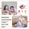 image:imageTiny Land Montessori Baby Toy Set 46 Months 4 in 1 Motor Skills Kit  Soft cloth book spinning rainbow toy silicone blocks baby tissue box tummy time teething and fine motor play gift1012M Educational Box