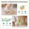 image:imageTiny Land Montessori Baby Toy Set 46 Months 4 in 1 Motor Skills Kit  Soft cloth book spinning rainbow toy silicone blocks baby tissue box tummy time teething and fine motor play gift46M Educational Box