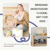 image:imageTiny Land Montessori Baby Toy Set 46 Months 4 in 1 Motor Skills Kit  Soft cloth book spinning rainbow toy silicone blocks baby tissue box tummy time teething and fine motor play gift03M Educational Box
