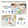 image:imageTiny Land Montessori Baby Toy Set 46 Months 4 in 1 Motor Skills Kit  Soft cloth book spinning rainbow toy silicone blocks baby tissue box tummy time teething and fine motor play gift03M Educational Box