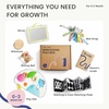 image:imageTiny Land Montessori Baby Toy Set 46 Months 4 in 1 Motor Skills Kit  Soft cloth book spinning rainbow toy silicone blocks baby tissue box tummy time teething and fine motor play gift03M Educational Box