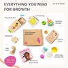 image:imageTiny Land Montessori Baby Toy Set 46 Months 4 in 1 Motor Skills Kit  Soft cloth book spinning rainbow toy silicone blocks baby tissue box tummy time teething and fine motor play gift1012M Educational Box