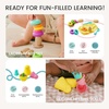 image:imageTiny Land Montessori Baby Toy Set 46 Months 4 in 1 Motor Skills Kit  Soft cloth book spinning rainbow toy silicone blocks baby tissue box tummy time teething and fine motor play gift1618M Educational Box