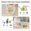 image:imageTiny Land Montessori Baby Toy Set 46 Months 4 in 1 Motor Skills Kit  Soft cloth book spinning rainbow toy silicone blocks baby tissue box tummy time teething and fine motor play gift79M Educational Box