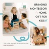image:imageTiny Land Montessori Baby Toy Set 46 Months 4 in 1 Motor Skills Kit  Soft cloth book spinning rainbow toy silicone blocks baby tissue box tummy time teething and fine motor play gift1618M Educational Box