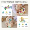 image:imageTiny Land Montessori Baby Toy Set 46 Months 4 in 1 Motor Skills Kit  Soft cloth book spinning rainbow toy silicone blocks baby tissue box tummy time teething and fine motor play gift46M Educational Box