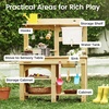 image:imageTiny Land Outdoor Mud Kitchen for Kids Ages 3 Wooden Water Play Kitchen  12mm Thick WeatherResistant Wood 4L Water Tank amp Sink Modular StoveSensory Table Large Storage Outdoor Play