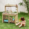 image:imageTiny Land Outdoor Mud Kitchen for Kids Ages 3 Wooden Water Play Kitchen  12mm Thick WeatherResistant Wood 4L Water Tank amp Sink Modular StoveSensory Table Large Storage Outdoor Play