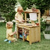image:imageTiny Land Outdoor Mud Kitchen for Kids Ages 3 Wooden Water Play Kitchen  12mm Thick WeatherResistant Wood 4L Water Tank amp Sink Modular StoveSensory Table Large Storage Outdoor Play