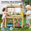 image:imageTiny Land Outdoor Mud Kitchen for Kids Ages 3 Wooden Water Play Kitchen  12mm Thick WeatherResistant Wood 4L Water Tank amp Sink Modular StoveSensory Table Large Storage Outdoor Play