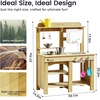 image:imageTiny Land Outdoor Mud Kitchen for Kids Ages 3 Wooden Water Play Kitchen  12mm Thick WeatherResistant Wood 4L Water Tank amp Sink Modular StoveSensory Table Large Storage Outdoor Play