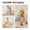 image:imageTiny Land Pikler Triangle Set 7in1 Foldable Climbing Toys Set for Kids  Baby Indoor Playground Jungle Gym Wooden Montessori Climbing Set for ToddlerIdeal Gift for Kids RainbowRainbow