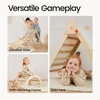 image:imageTiny Land Pikler Triangle Set 7in1 Foldable Climbing Toys Set for Kids  Baby Indoor Playground Jungle Gym Wooden Montessori Climbing Set for ToddlerIdeal Gift for Kids RainbowNatural