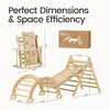 image:imageTiny Land Pikler Triangle Set 7in1 Foldable Climbing Toys Set for Kids  Baby Indoor Playground Jungle Gym Wooden Montessori Climbing Set for ToddlerIdeal Gift for Kids RainbowNatural