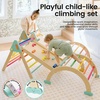 image:imageTiny Land Pikler Triangle Set7in1 Foldable Montessori Climbing Toys  Indoor Wooden Playground Jungle Gym for Kids Climber Gift for Boys amp Girls Toddler Climbing Toys MorandiRainbow