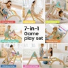 image:imageTiny Land Pikler Triangle Set7in1 Foldable Montessori Climbing Toys  Indoor Wooden Playground Jungle Gym for Kids Climber Gift for Boys amp Girls Toddler Climbing Toys MorandiRainbow