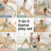 image:imageTiny Land Pikler Triangle Set7in1 Foldable Montessori Climbing Toys  Indoor Wooden Playground Jungle Gym for Kids Climber Gift for Boys amp Girls Toddler Climbing Toys MorandiMorandi