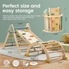 image:imageTiny Land Pikler Triangle Set7in1 Foldable Montessori Climbing Toys  Indoor Wooden Playground Jungle Gym for Kids Climber Gift for Boys amp Girls Toddler Climbing Toys MorandiMorandi