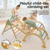 image:imageTiny Land Pikler Triangle Set7in1 Foldable Montessori Climbing Toys  Indoor Wooden Playground Jungle Gym for Kids Climber Gift for Boys amp Girls Toddler Climbing Toys MorandiMorandi