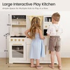 image:imageTiny Land Play Kitchen for Kids  Modern Home Design with Fabric Curtains  Interactive Wooden Kitchen with Coffee Maker amp Microwave Pretend Play Toy Birthday amp Christmas Gift for Boys amp GirlsCream White