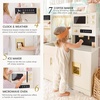 image:imageTiny Land Play Kitchen for Kids  Modern Home Design with Fabric Curtains  Interactive Wooden Kitchen with Coffee Maker amp Microwave Pretend Play Toy Birthday amp Christmas Gift for Boys amp GirlsCream White