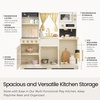 image:imageTiny Land Play Kitchen for Kids  Modern Home Design with Fabric Curtains  Interactive Wooden Kitchen with Coffee Maker amp Microwave Pretend Play Toy Birthday amp Christmas Gift for Boys amp GirlsCream White