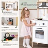 image:imageTiny Land Play Kitchen for Kids  Real Lights Sounds amp Adjustable Height  FarmhouseStyle Wooden Chef Pretend Play Set 18 Pcs Toy Food amp Cookware Accessories Gift for Boys Girls Ages 3 Sage GreenWhite