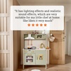 image:imageTiny Land Play Kitchen for Kids  Real Lights Sounds amp Adjustable Height  FarmhouseStyle Wooden Chef Pretend Play Set 18 Pcs Toy Food amp Cookware Accessories Gift for Boys Girls Ages 3 Sage GreenGreen