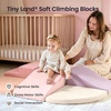image:imageTiny Land Soft Foam Climbing Blocks for Toddlers 6Piece Foam Blocks  Indoor Playground Baby Climbing Toys Ideal Gift for Kids Activity Crawling and Sliding Foam Play Set VintagePink Pastel