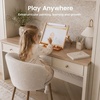 image:imageTiny Land Tabletop Kids Art Easel 5Level Magnetic Drawing Board  Wooden Easel with Whiteboard amp Chalkboard Locking Button AntiSlip Base Storage Tray Learning Toy for Ages 3OatmealOatmeal