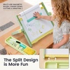 image:imageTiny Land Tabletop Kids Art Easel 5Level Magnetic Drawing Board  Wooden Easel with Whiteboard amp Chalkboard Locking Button AntiSlip Base Storage Tray Learning Toy for Ages 3OatmealGreen